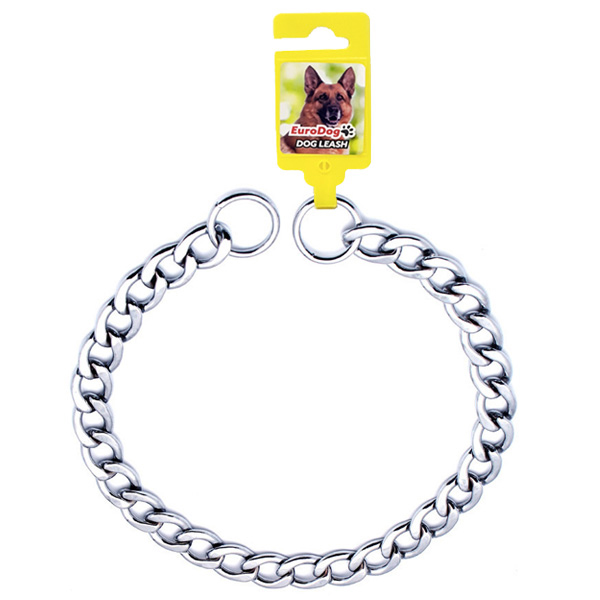 [677-SL202A-1] Euro Dog Zincir Boğma Köpek Boyun Tasması (2 Mm 40 Cm)