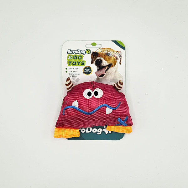 [454-TD9708] Euro Dog Parlak Canavar Şekilli Kumaş Köpek Oyuncağı