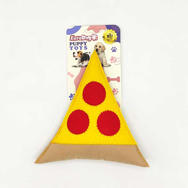 [454-NPD012] Euro Dog Puppy Toys Peluş Pizza Yavru Köpek Oyuncağı