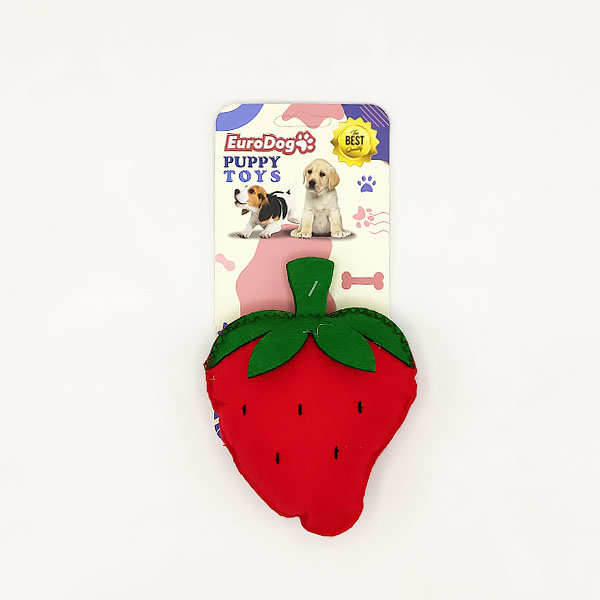 [454-NPD014] Euro Dog Puppy Toys Peluş Çilek Yavru Köpek Oyuncağı