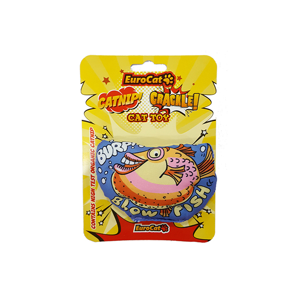[454-T9091] Eurocat Blow Fish Şeklinde Catnipli Kedi Oyuncağı 10 Cm