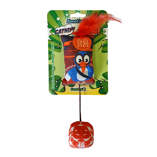 [454-T9092] Eurocat Kırmızı Saçlı Penguen Kedi Oyuncağı 26 Cm