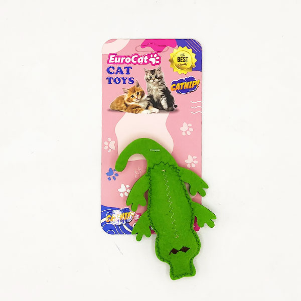 [454-NPC032] Euro Cat Toys Peluş Küçük Timsah Kedi Oyuncağı