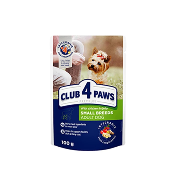 [456-D0884] Club4Paws Tavuklu Jöleli Pouch Yetişkin Konserve Köpek Maması (1 Adet)