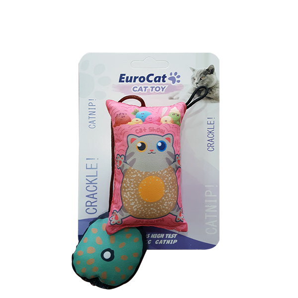 [454-T9123] Eurocat Ufak Yastık Şeklinde Kedi Oyuncağı 25 Cm