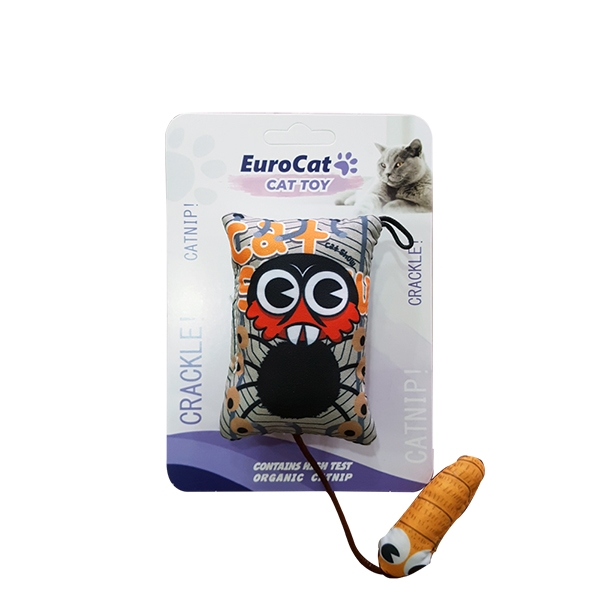 [454-T9122] Euro Cat Kurt ve Örümcek Kedi Oyuncağı