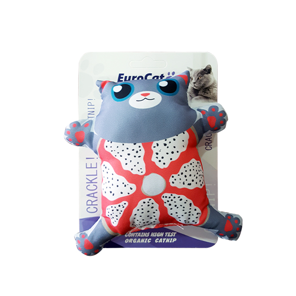 [454-T9124] Eurocat Gri Yastık Şeklinde Catnipli Kedi Oyuncağı
