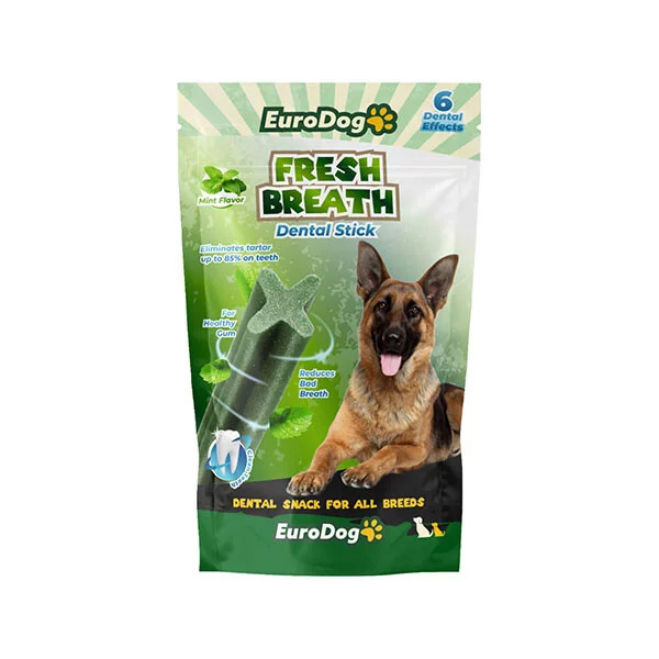 [458-5124-6] Euro Dog Fresh Breath Naneli Çubuk Köpek Ödül Maması 6x100 Gr (1 Adet)
