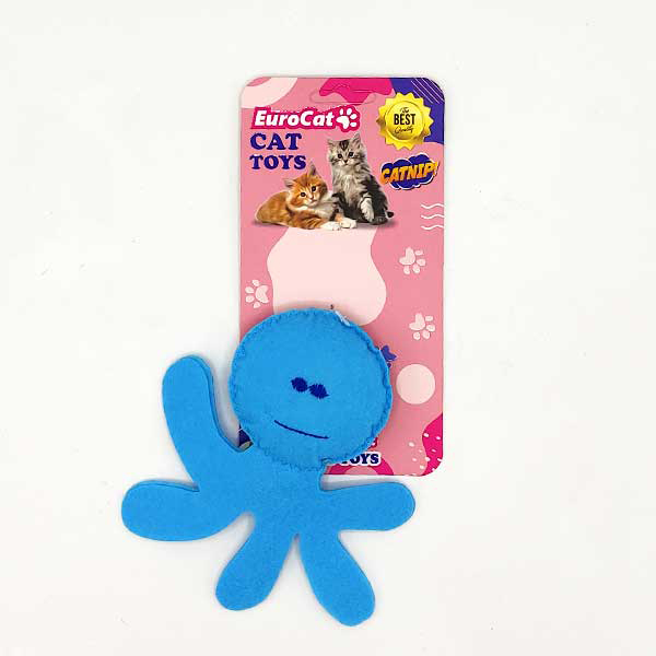 [454-NPC026] Euro Cat Toys Peluş Ahtapot Kedi Oyuncağı