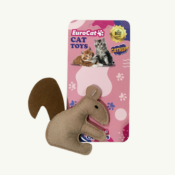 [454-NPC023] Euro Cat Toys Peluş Sincap Kedi Oyuncağı