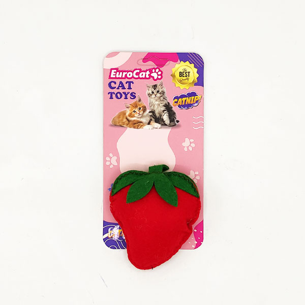 [454-NPC020] Euro Cat Toys Peluş Çilek Kedi Oyuncağı