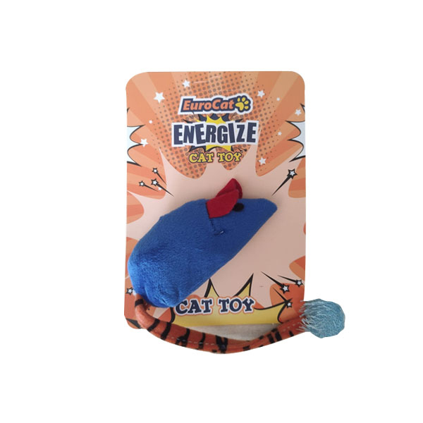 [454-T9163] Euro Cat Uzun Kuyruklu Fare Kedi Oyuncağı