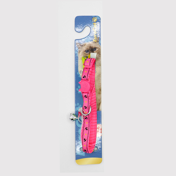 [678-MLC26-PINK] Euro Cat Kedi Boyun Tasması Çapa Desenli 10 Mm 28 Cm (Pembe)