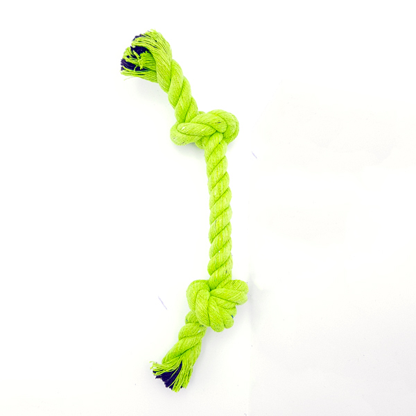 [454-AY3045-06] Euro Dog Çift Düğümlü Diş İpi Köpek Oyuncağı (Yeşil, 23 Cm)