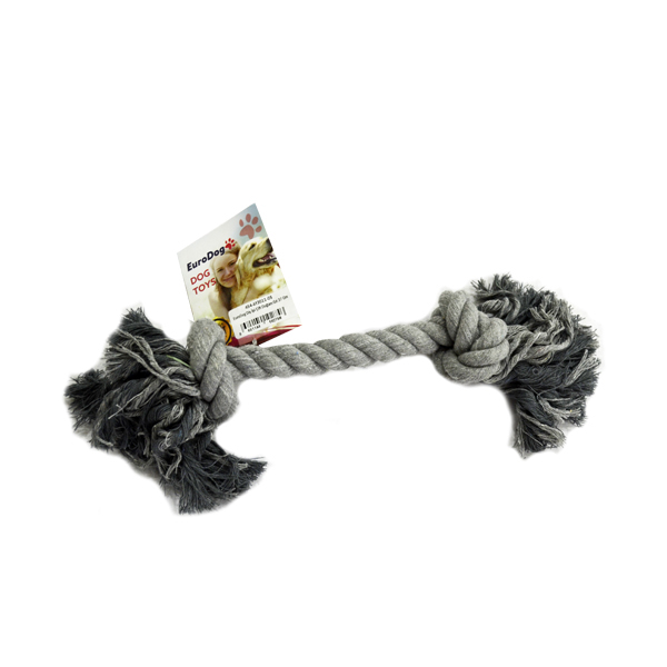 [454-AY3011-05] Euro Dog Köpek Diş İpi 2 Düğümlü Beyaz/Mavi (Gri)