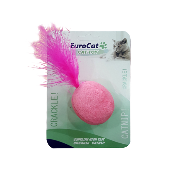 [454-T9138] Eurocat Tüylü Top Kedi Oyuncağı