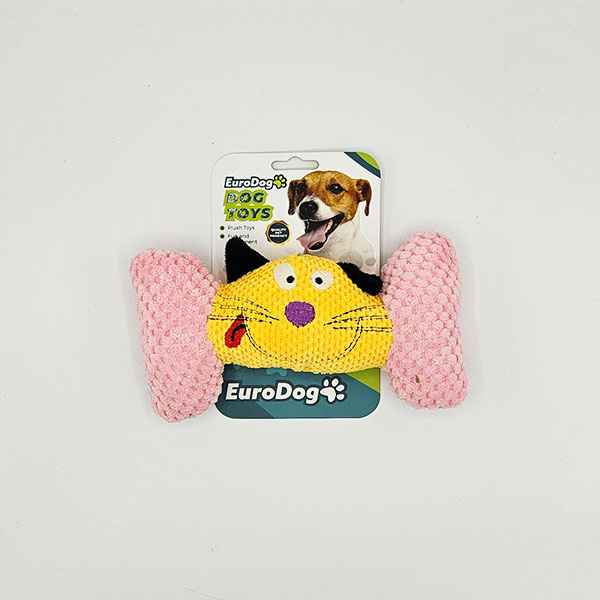 [454-TD9696] Euro Dog Örgü Kemik Şekilli Peluş Köpek Oyuncağı