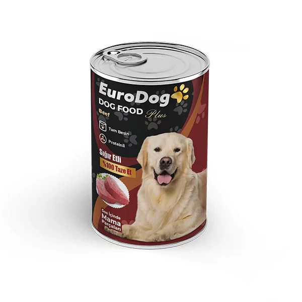 [455-FD9901] Euro Dog Biftekli Yetişkin Köpek Konservesi (1 Adet)