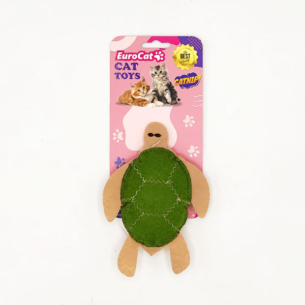 [454-NPC006] Euro Cat Toys Peluş Kapumbağa Kedi Oyuncağı