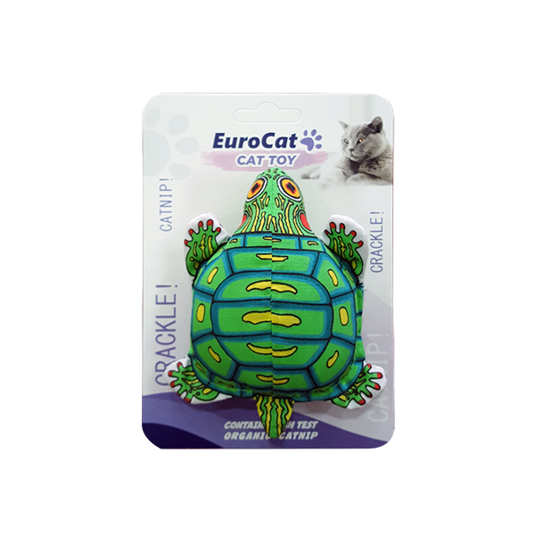 [454-T9144] Eurocat Kaplumbağa Şeklinde Catnipli Kedi Oyuncağı