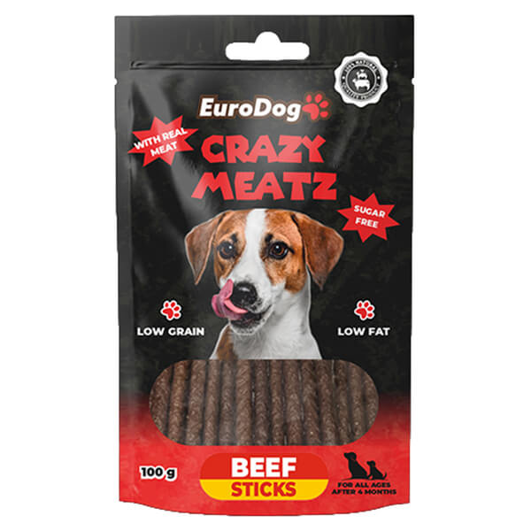 [458-5105] Euro Dog Biftekli Çubuk Doğal Köpek Ödül Maması