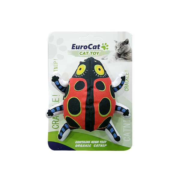[454-T9142] Eurocat Uğur Böceği Şeklinde Kedi Oyuncağı