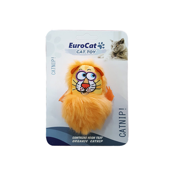 [454-T9147] Eurocat Aslan Şeklinde Kedi Oyuncağı Turuncu