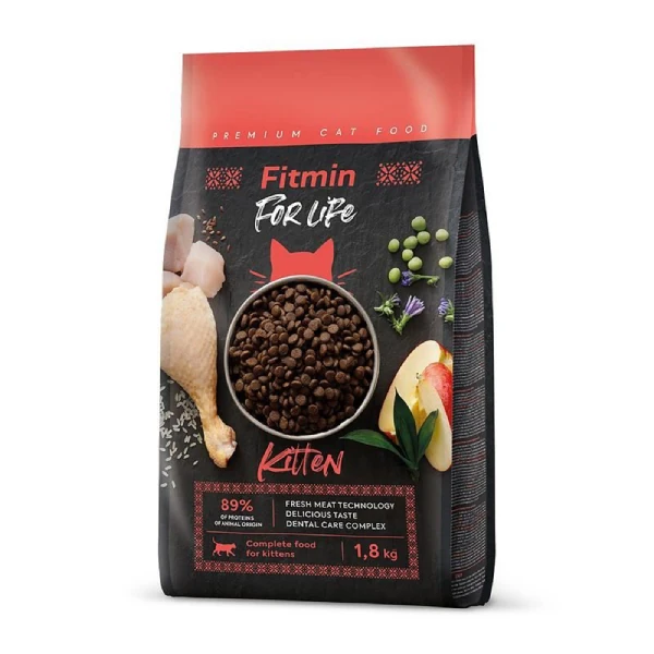 [09-T01122] Fitmin For Life Kitten Taze Tavuk Etli Yavru Kedi Maması (1.8 Kg)