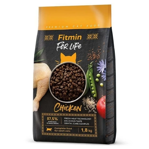[09-T01126] Fitmin For Life Adult Tavuklu Yetişkin Kedi Maması (1.8 Kg)