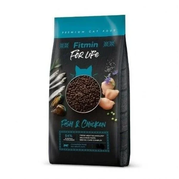 [09-T01124] Fitmin For Life Adult Balıklı ve Tavuklu Yetişkin Kedi Maması (1.8 Kg)