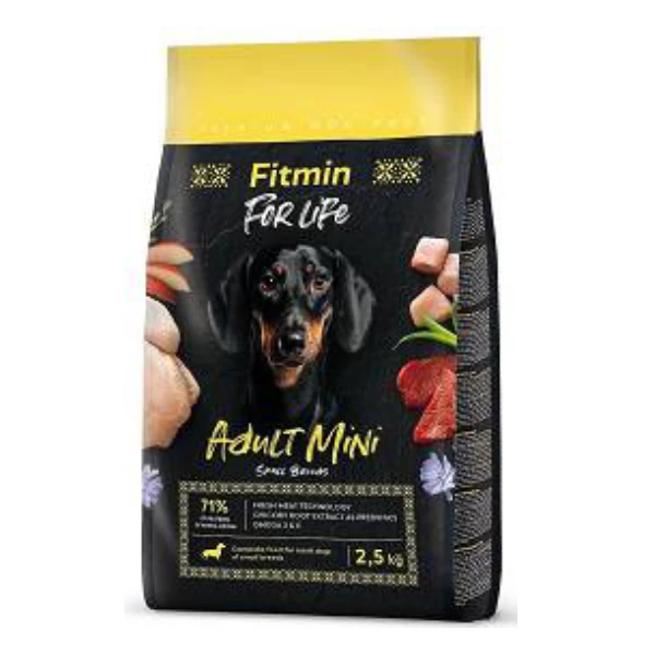[09-T01344] Fitmin For Life Mini Irk Kümes Hayvanlı Yetişkin Köpek Maması (2.5 Kg)