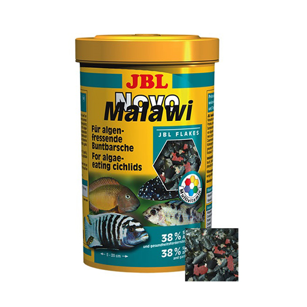 [112-30010ASD] Jbl Novomalawi Ciklet Balığı Bitkisel Pul Balık Yemi (250 Ml)