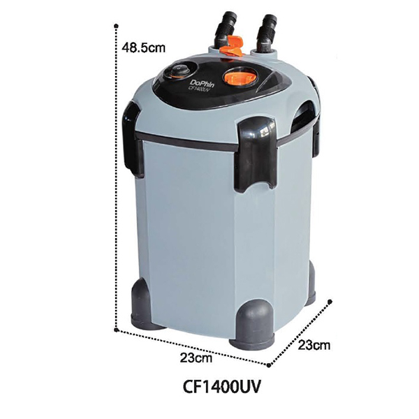 [200-CF1400UASD] Dophin Akvaryum Dış Filtre Cf 19x19x29 Cm (1400U, 1400 L/h)
