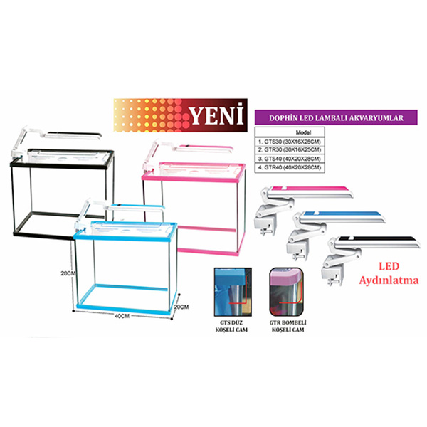 [200-GTS30] Dophin Led Lambalı Akvaryum