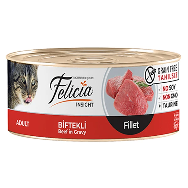 [FLCK-006] Felicia Biftekli Fileto Yetişkin Konserve Kedi Maması (1 Adet)