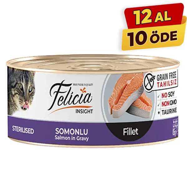 [FLCK-003] Felicia Somonlu Fileto Kısırlaştırılmış Konserve Kedi Maması (1 Adet)