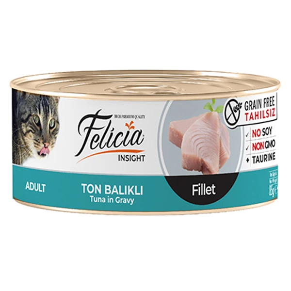 [FLCK-009] Felicia Tahılsız Ton Balıklı Fileto Yetişkin Konserve Kedi Maması (1 Adet)