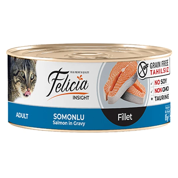 [FLCK-008] Felicia Tahılsız Somonlu Fileto Yetişkin Konserve Kedi Maması (1 Adet)