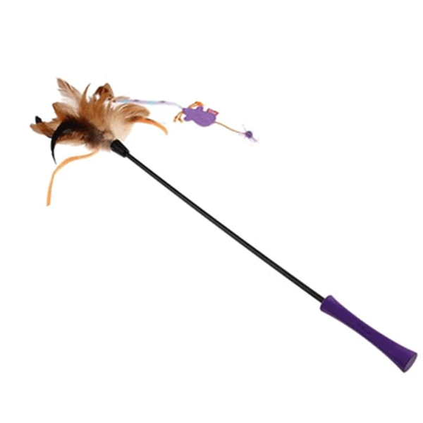 [PIGW-220] Gigwi Feather Teaser Doğal Tüylü Kedi Olta Oyuncağı (54 Cm)