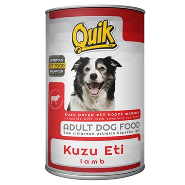 [PIMN-001] Quik Kuzu Etli Yetişkin Köpek Konserve Maması (1 Adet)