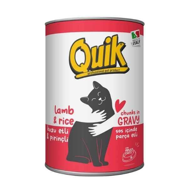 Quik Kuzu Etli ve Pirinçli Yetişkin Konserve Kedi Maması