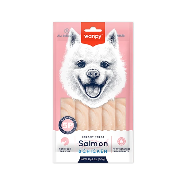 [PIWP-050] Wanpy Krema Somonlu ve Tavuklu Sıvı Köpek Ödülü (1 Adet)