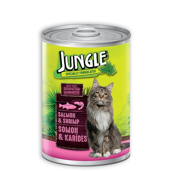 [JNGK-003] Jungle Somonlu Karidesli Konserve Kedi Maması (1 Adet)