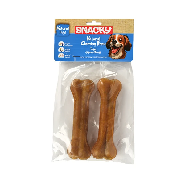 [PIDP-004] Snacky Natural Preslenmiş Yüksek Proteinli Köpek Çiğneme Kemiği 10 Adet (95 Gr)