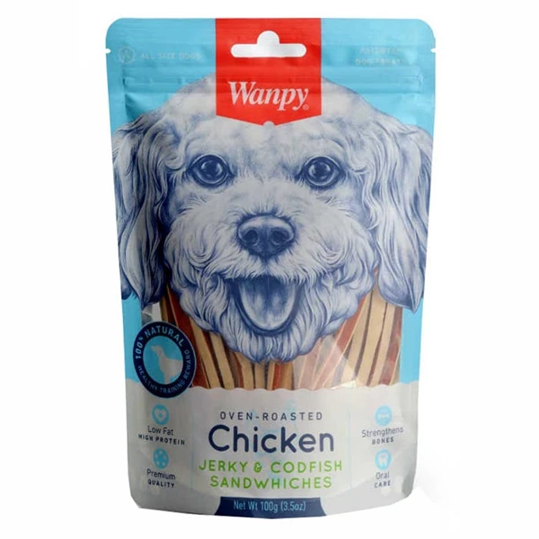 [PIWP-007] Wanpy Tavuk ve Balıklı Sandwich Köpek Ödül Maması (1 Adet)