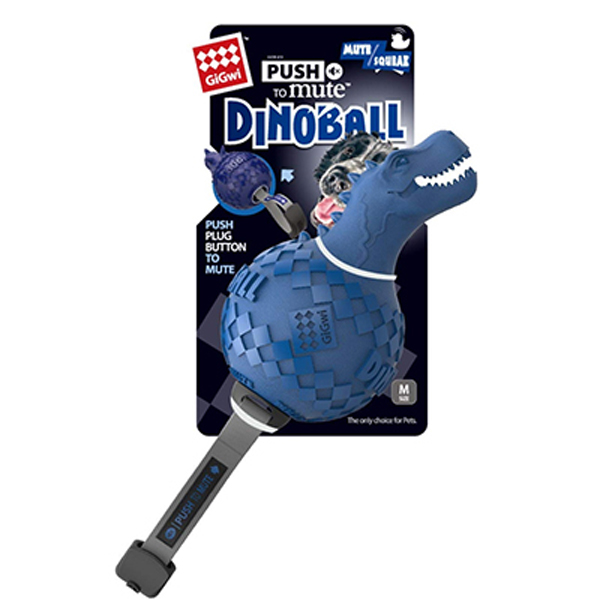[PIGW-336] Gigwi Dinoball Dinazor Sesli Köpek Oyuncağı (Mavi)
