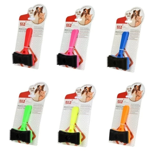 [PIZM-005] Flip Basmalı Kedi ve Köpek Tüy Tarama Fırçası