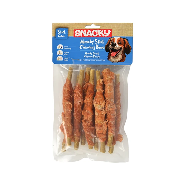 [PIDP-018] Snacky Munchy Tavuk Sargılı Köpek Çiğneme Kemiği 10 Adet