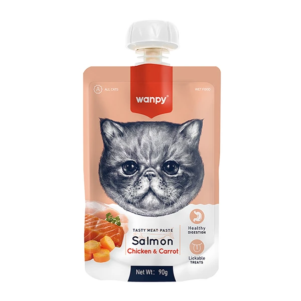 [PIWP-037] Wanpy Taze Somonlu ve Tavuklu Et Ezmesi Doğal Kedi Ödülü (1 Adet)