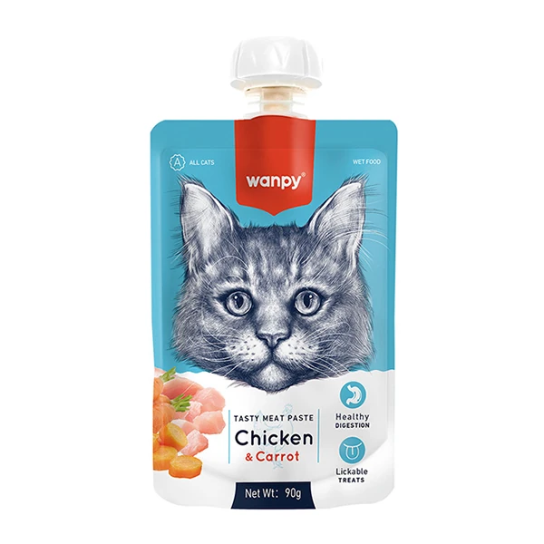 [PIWP-035] Wanpy Taze Tavuklu ve Havuçlu Et Ezmesi Doğal Kedi Ödülü (1 Adet)